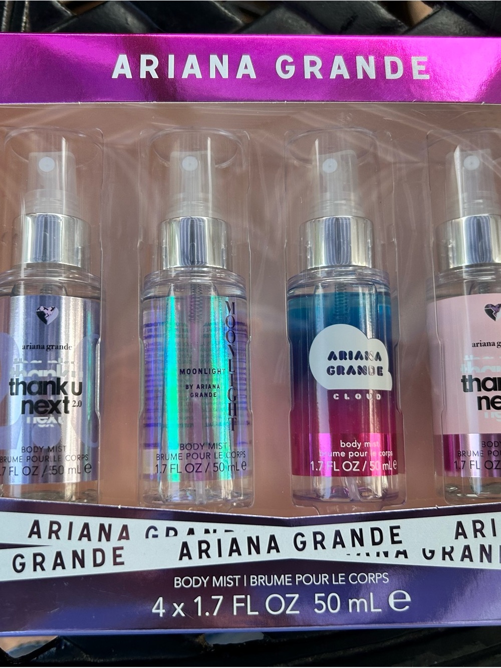 Ariana Grande 4 Piece Body Spray Fragrance Mist Coffret Gift Set ~ BNIB